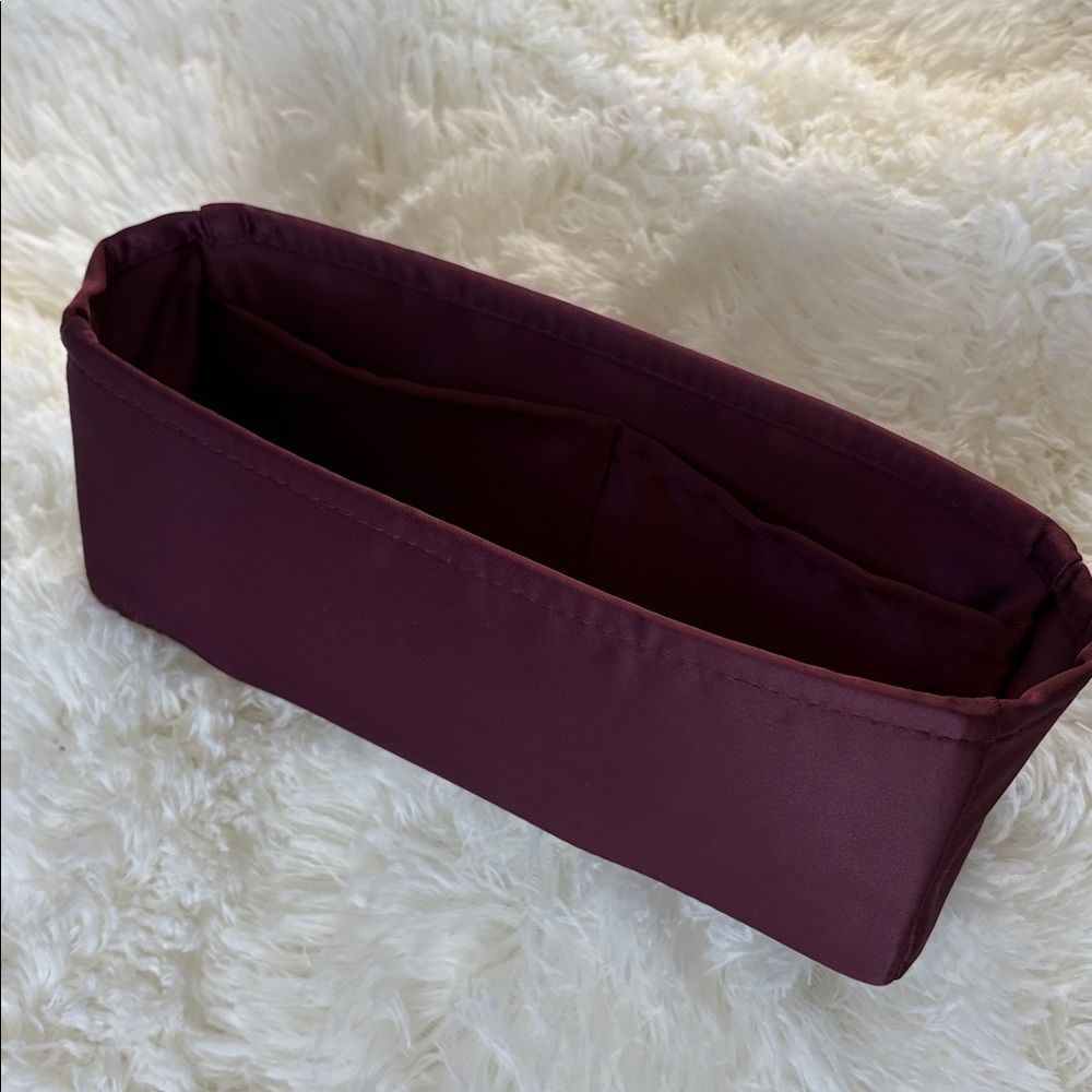 Burgundy Silk Bag Organizer/Insert for Chanel Medium Flap
